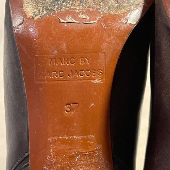 Marc Jacobs Black Leather Ankle Boots Y2k - Picture 5 of 7